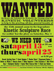 Kinetic Volunteers Wanted Poster